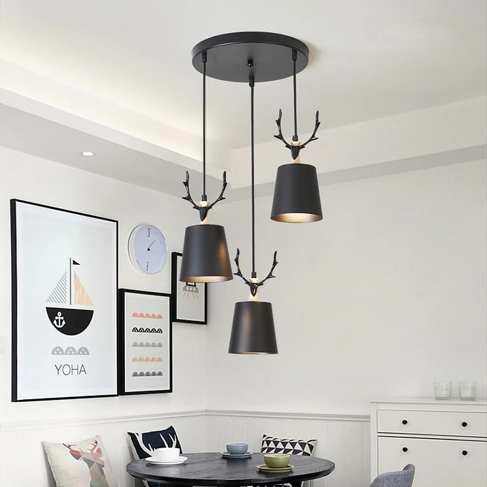 NaturelCérf – Suspension LED design bois de cerf