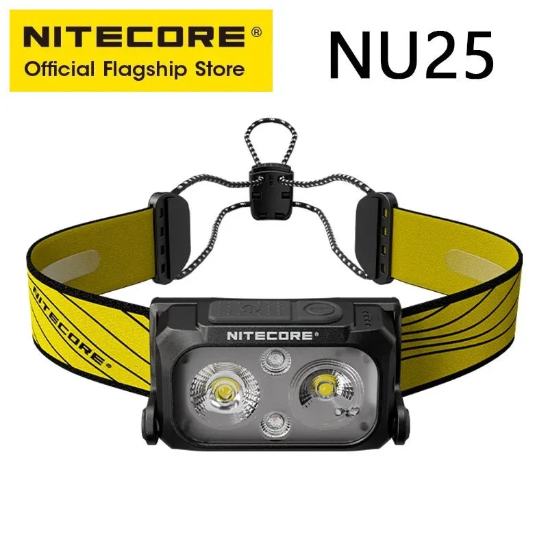 Lampe frontale 400 lumens rechargeable USB-C 3 modes à partir de 45g "NITECORE - NU25 series"