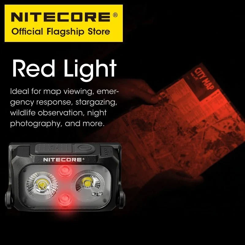 Lampe frontale 400 lumens rechargeable USB-C 3 modes à partir de 45g "NITECORE - NU25 series"
