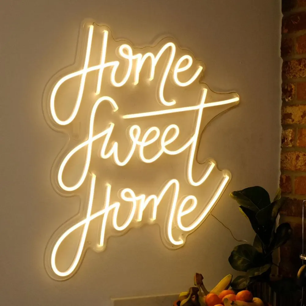 Néon Home Sweet Home, lampe décorative LED