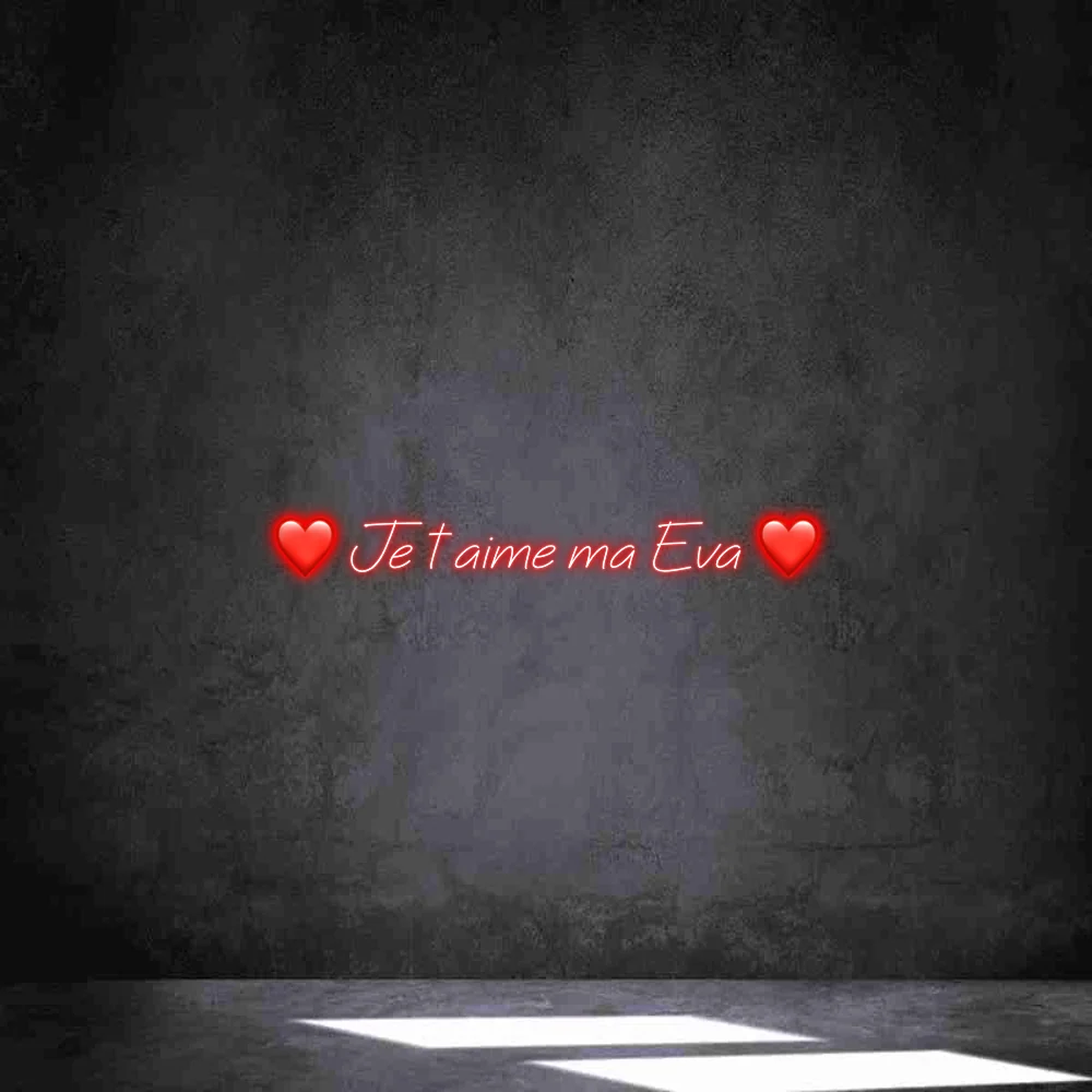 Néon personnalisé: ❤️ Je t aime ma...