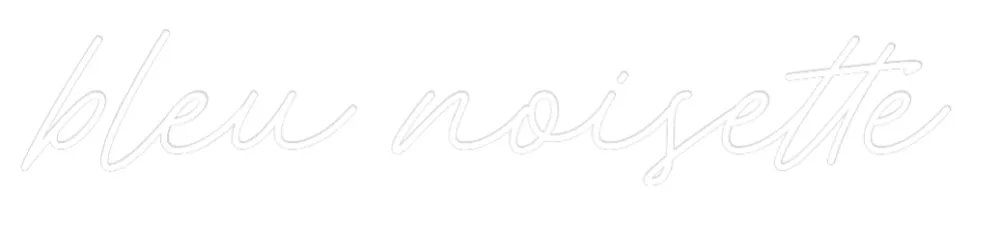 Néon personnalisé: bleu noisette
