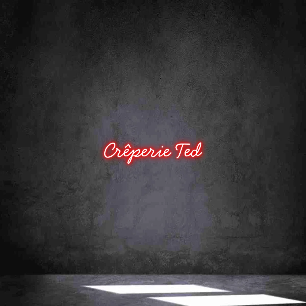 Néon personnalisé: Crêperie Ted
