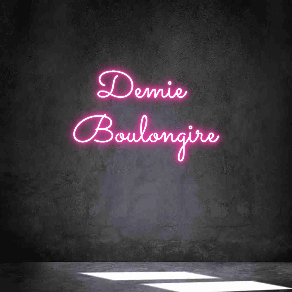 Néon personnalisé: Demie Boulongir...