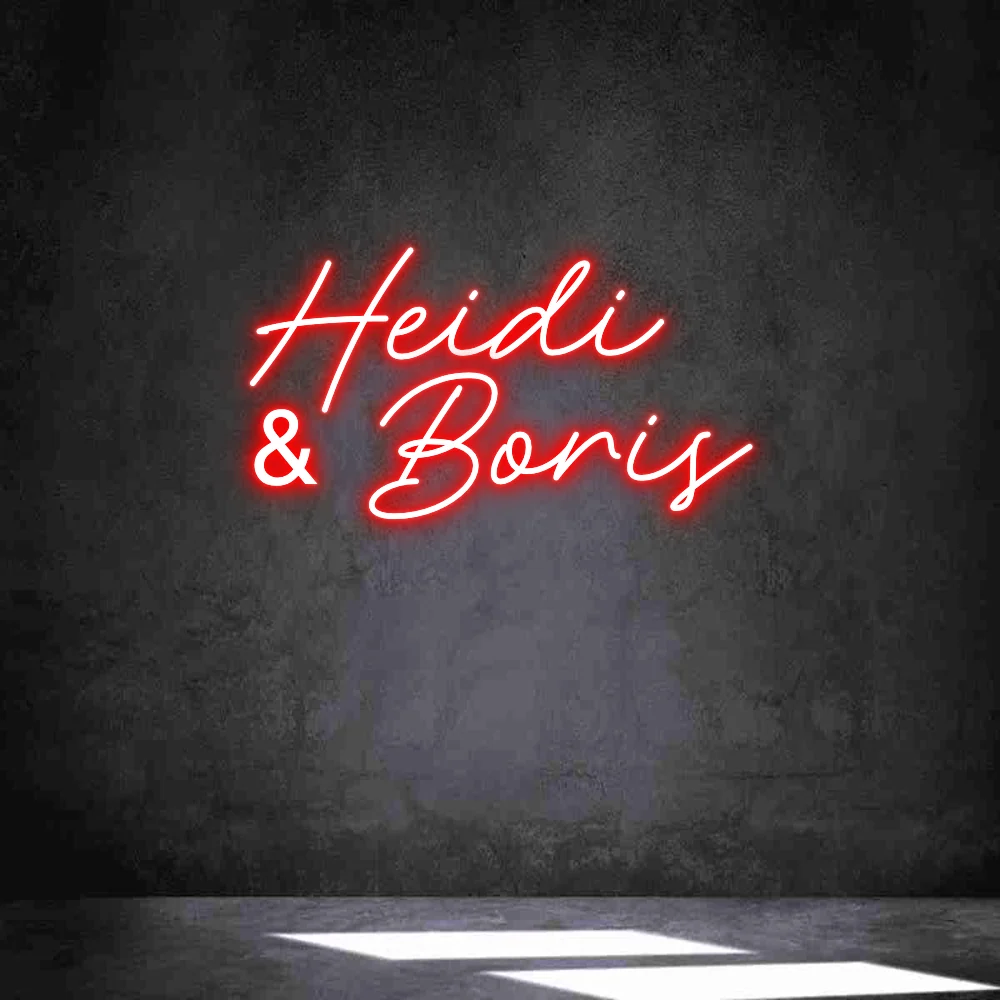 Néon personnalisé: Heidi & Boris