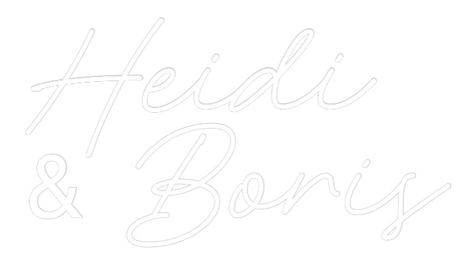 Néon personnalisé: Heidi & Boris