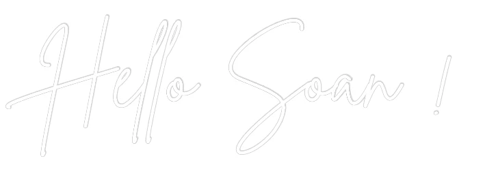 Néon personnalisé: Hello Soan !