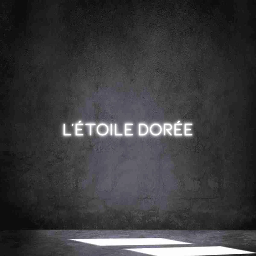 Néon personnalisé: L’étoile dorée