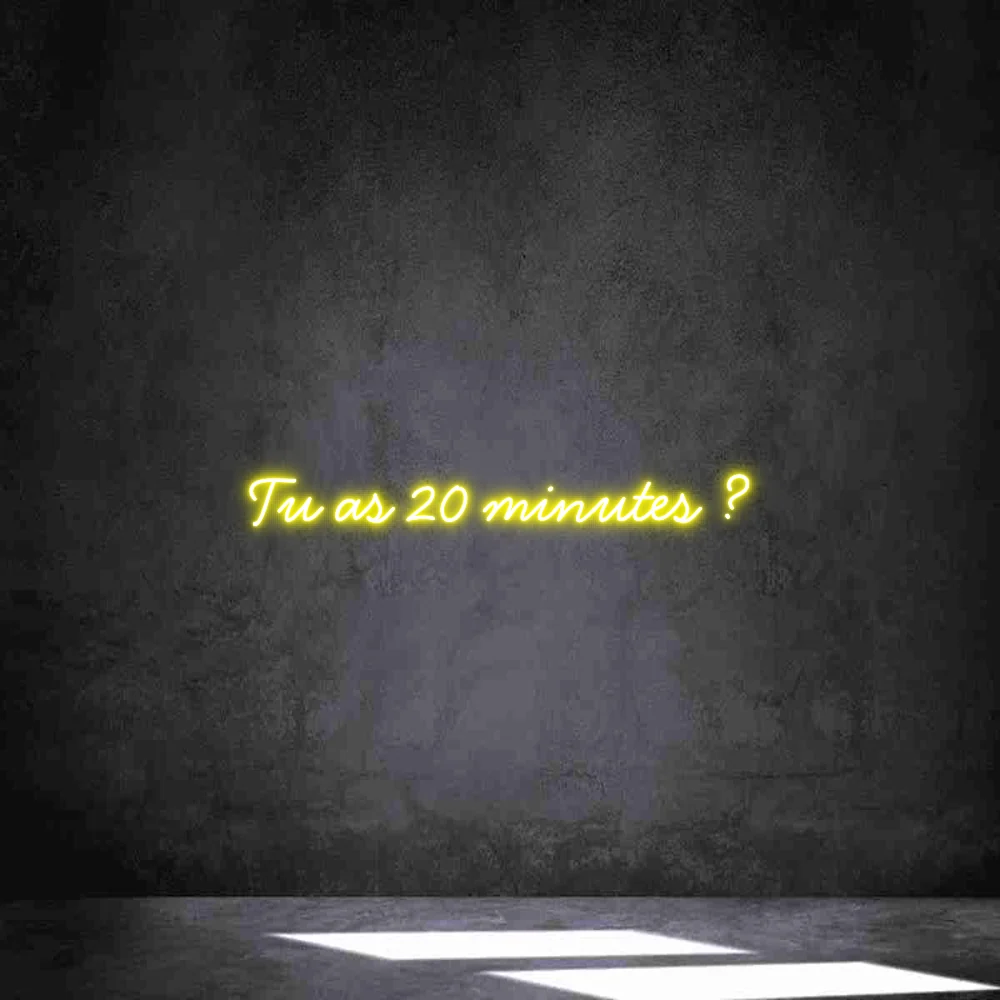 Néon personnalisé: Tu as 20 minute...