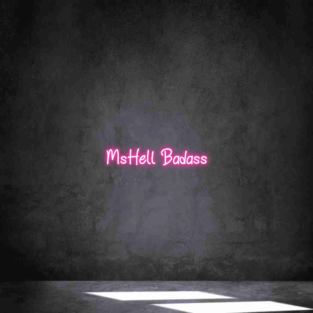 Néon personnalisé: MsHell Badass
