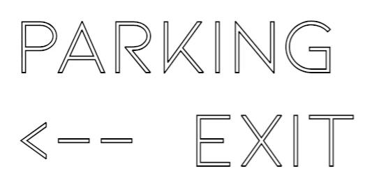Néon personnalisé: Parking