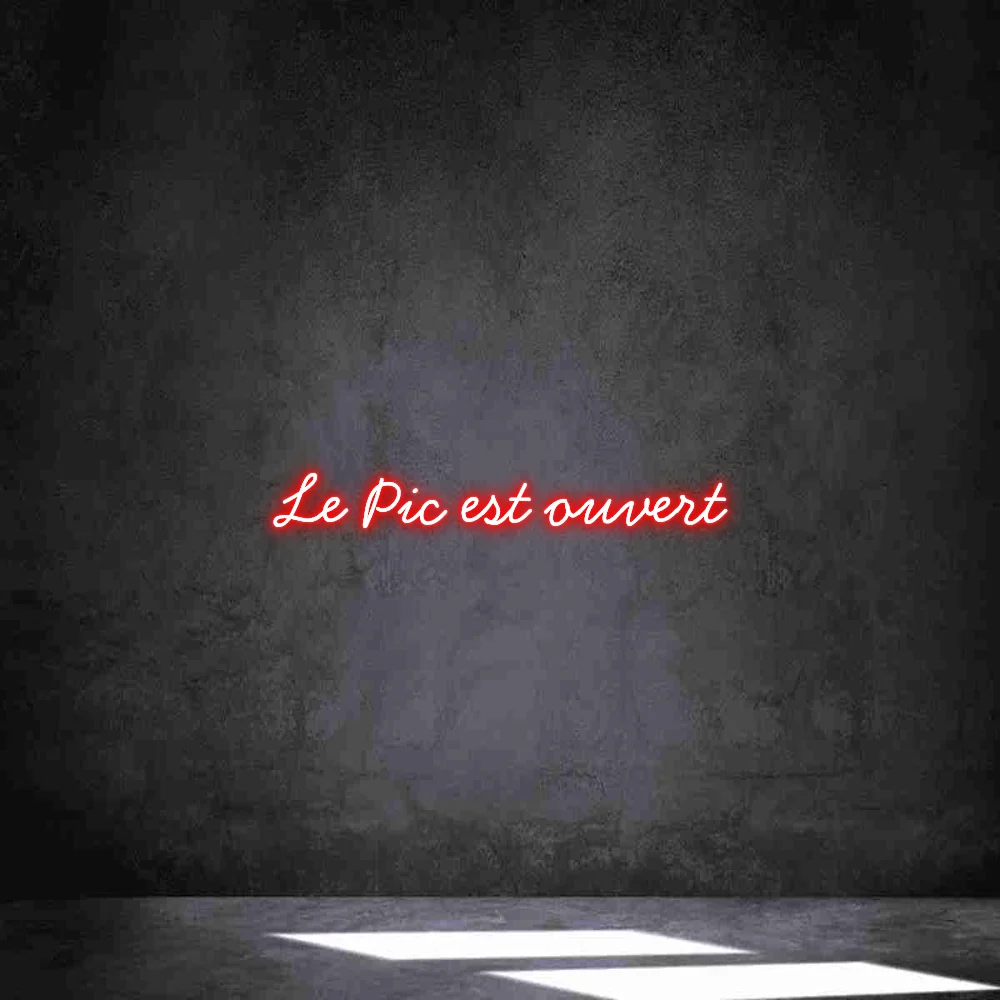 Néon personnalisé: Le Pic est ouve...
