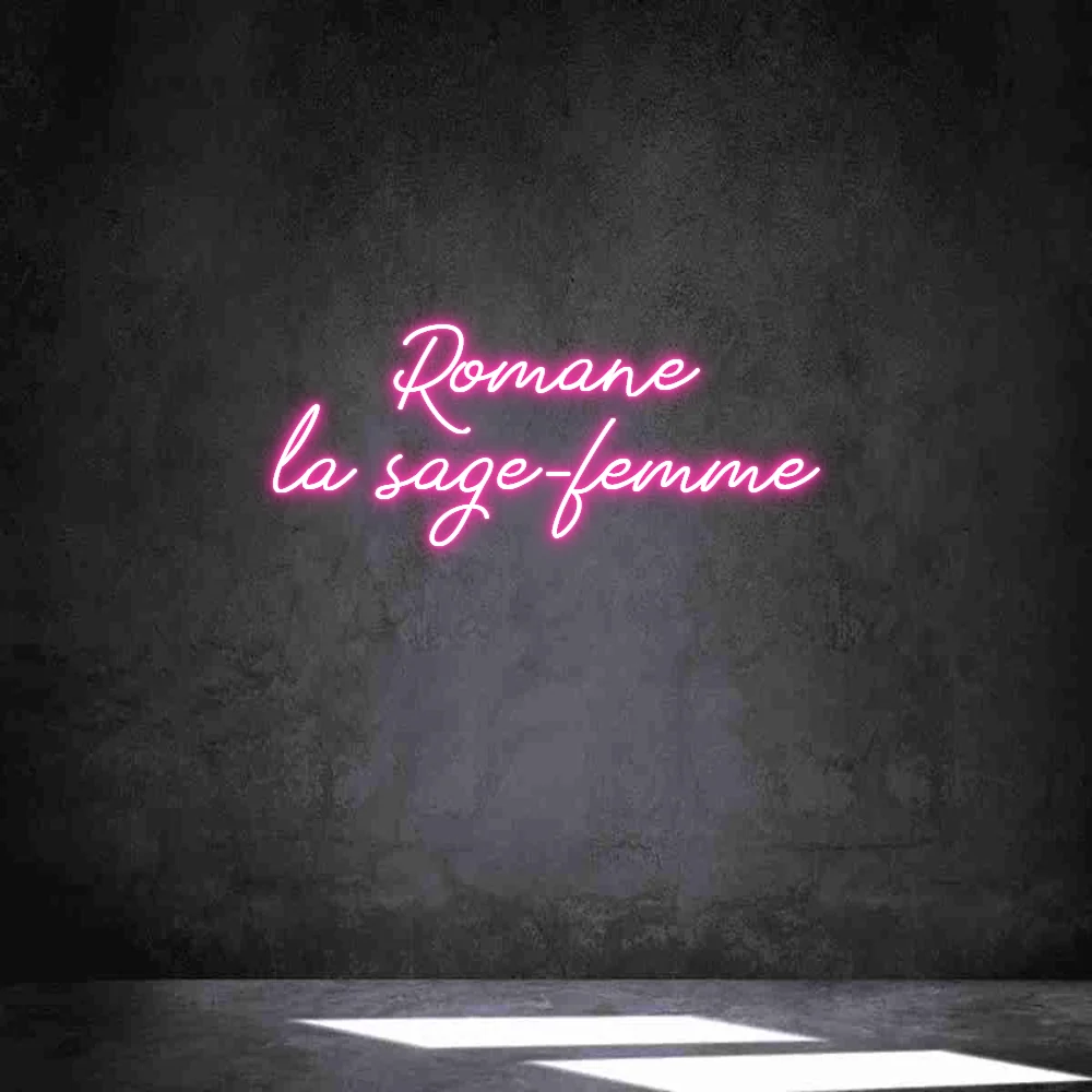 Néon personnalisé: Romane la sage-...