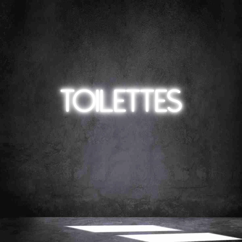 Néon personnalisé: Toilettes
