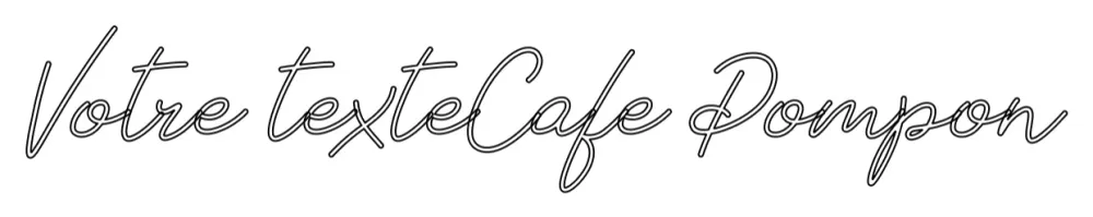 Néon personnalisé: Votre texteCafe...
