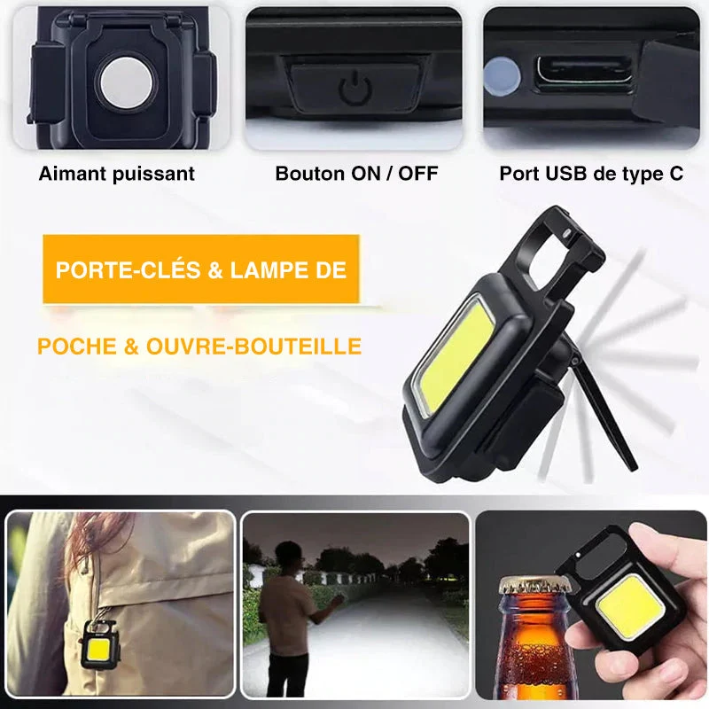 Lampe de secours rechargeable portable multifonctionnelle noucadeaux