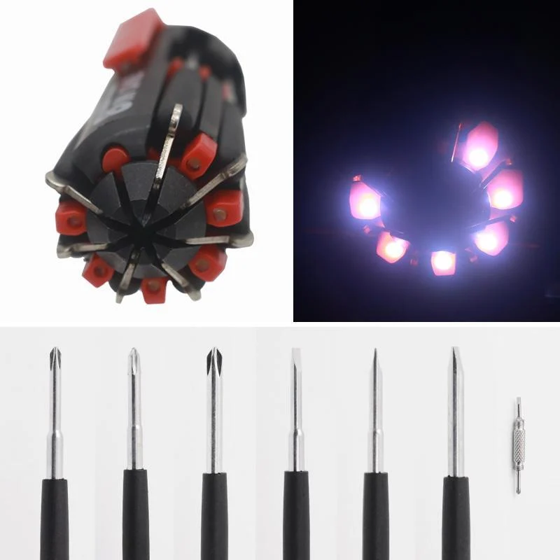 8 tournevis en 1 outil avec lampe de travail et lampe de poche noucadeaux