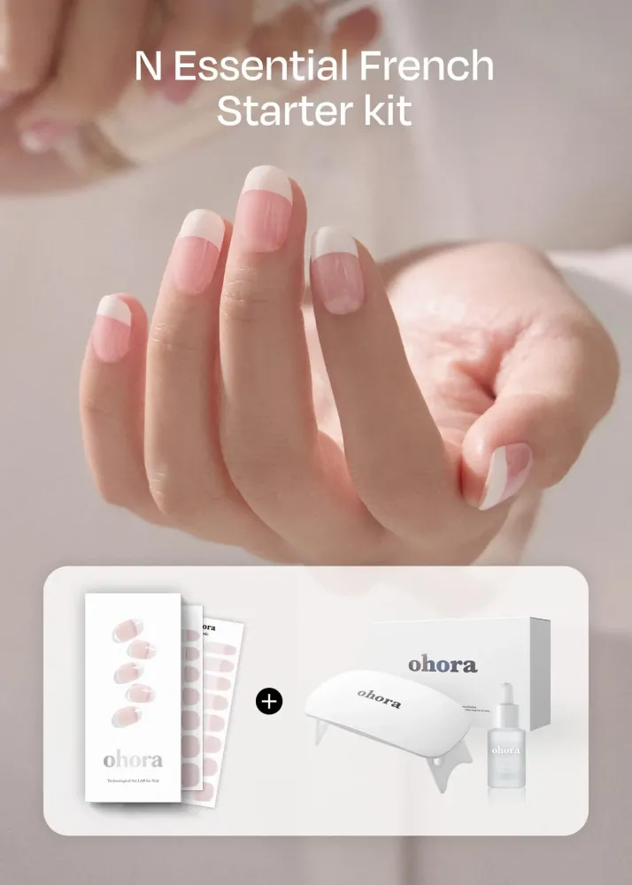 ohora Bandes Gel Semi-Cuits – Kit de démarrage Essentiel N avec lampe complète et dissolvant mini