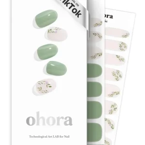 ohora Bandes Gel Semi-Cuits N Spring Garden – Vert motifs, compatibles lampes UV et LED, Qualite salon, longue tenue, faci...