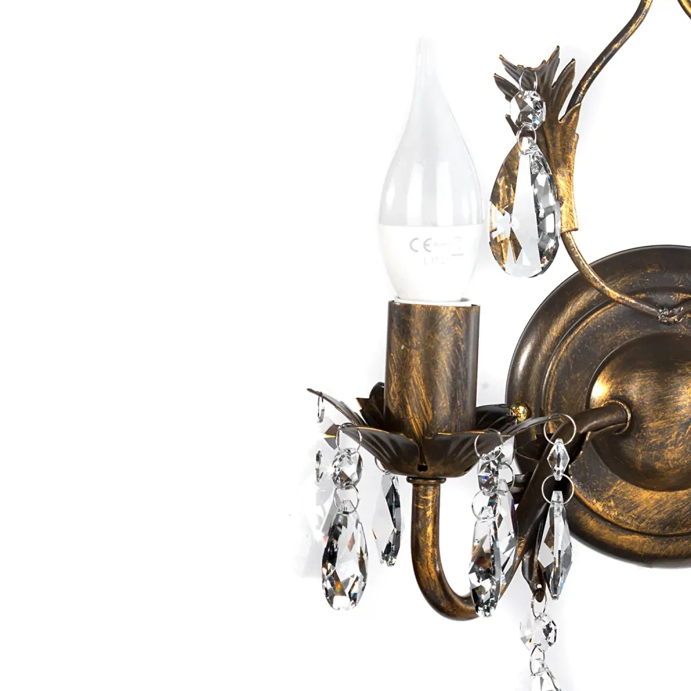Applique murale Onli Lighting Teresa 2L E14 H 30cm Bronze