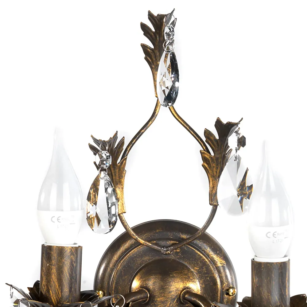 Applique murale Onli Lighting Teresa 2L E14 H 30cm Bronze