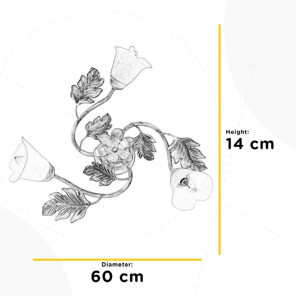Plafonnier Onli Lighting Marilena 3L E14 D 60cm