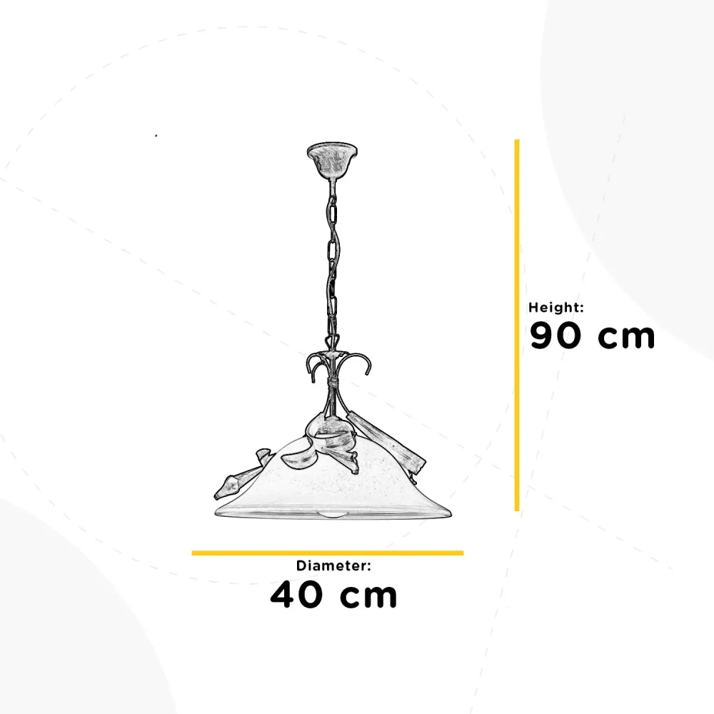 Suspension Onli Lighting Lucrezia 1L E27 D 40cm
