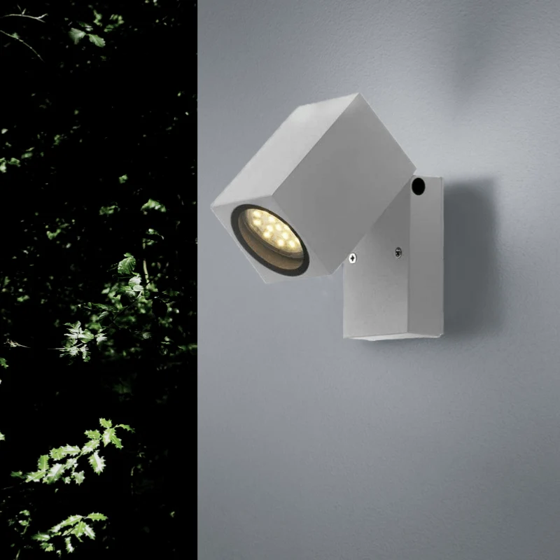 Applique Murale Argent LED IP44 Orientable pour ampoule GU10 Optonica