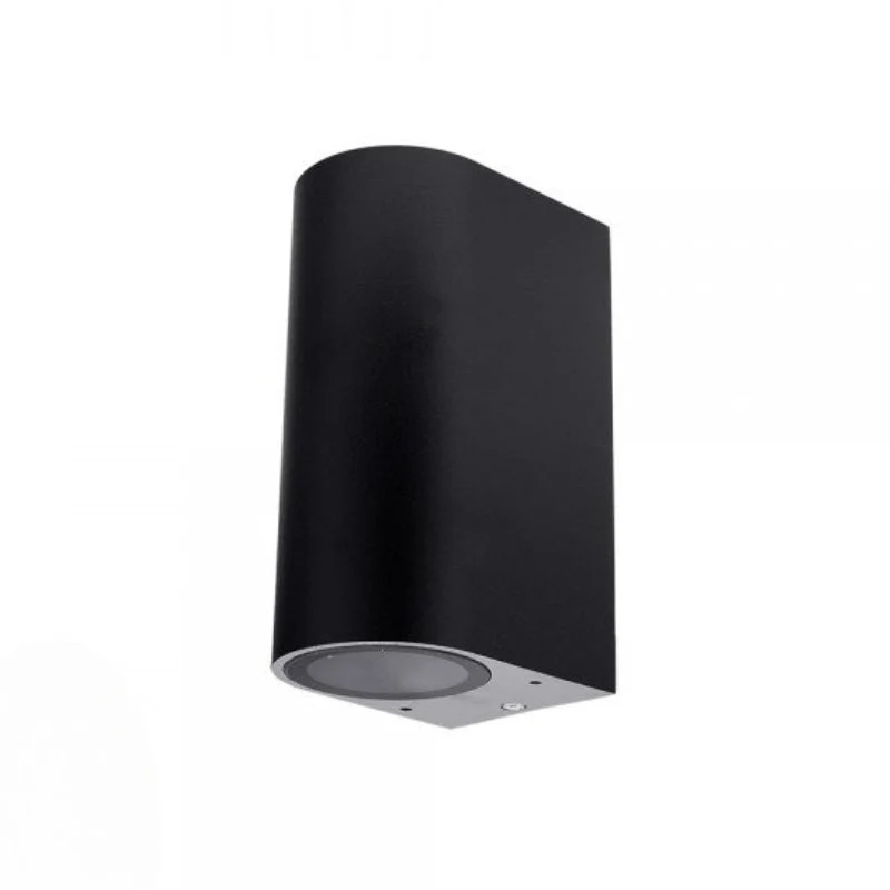 Applique Murale Noire LED IP44 double faisceau GU10 Optonica