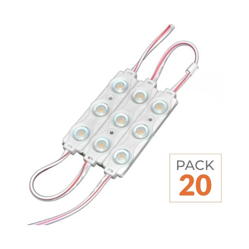 Module LED Barre 30W 12V IP65 pour Enseignes Lumineuses (Pack de 20) - Bleu Optonica