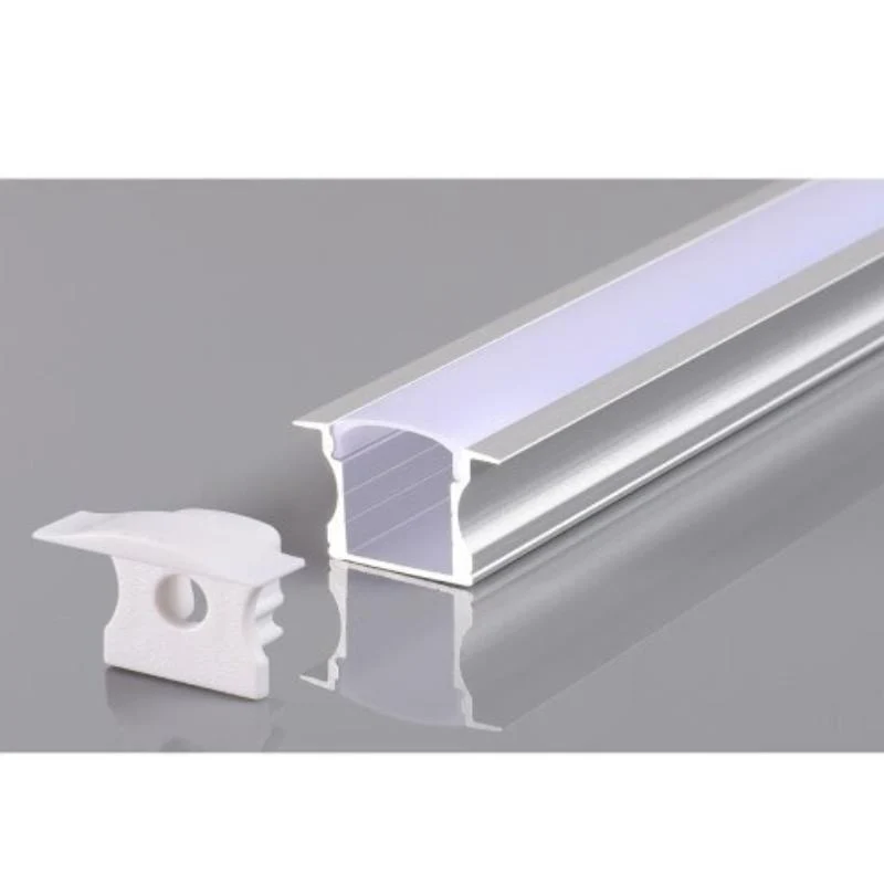 Profilé Encastrable Aluminium 2m pour Ruban LED Couvercle Blanc Opaque Optonica
