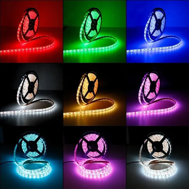Ruban LED 36W DC12V 60 LED/m 5m RGB + Adaptateur Secteur et Contrôleur Optonica
