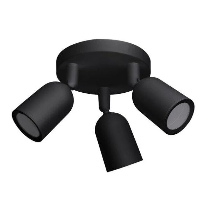 Spot LED en saillie Triple Orientable NOIR pour ampoule GU10 Optonica