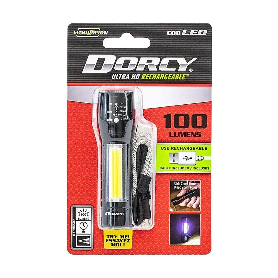 Lampe torche et éclairage de zone Ultra HD Series 41-4380, batterie lithium-ion rechargeable, 100 lumens - Dorcy ORGILL CA...