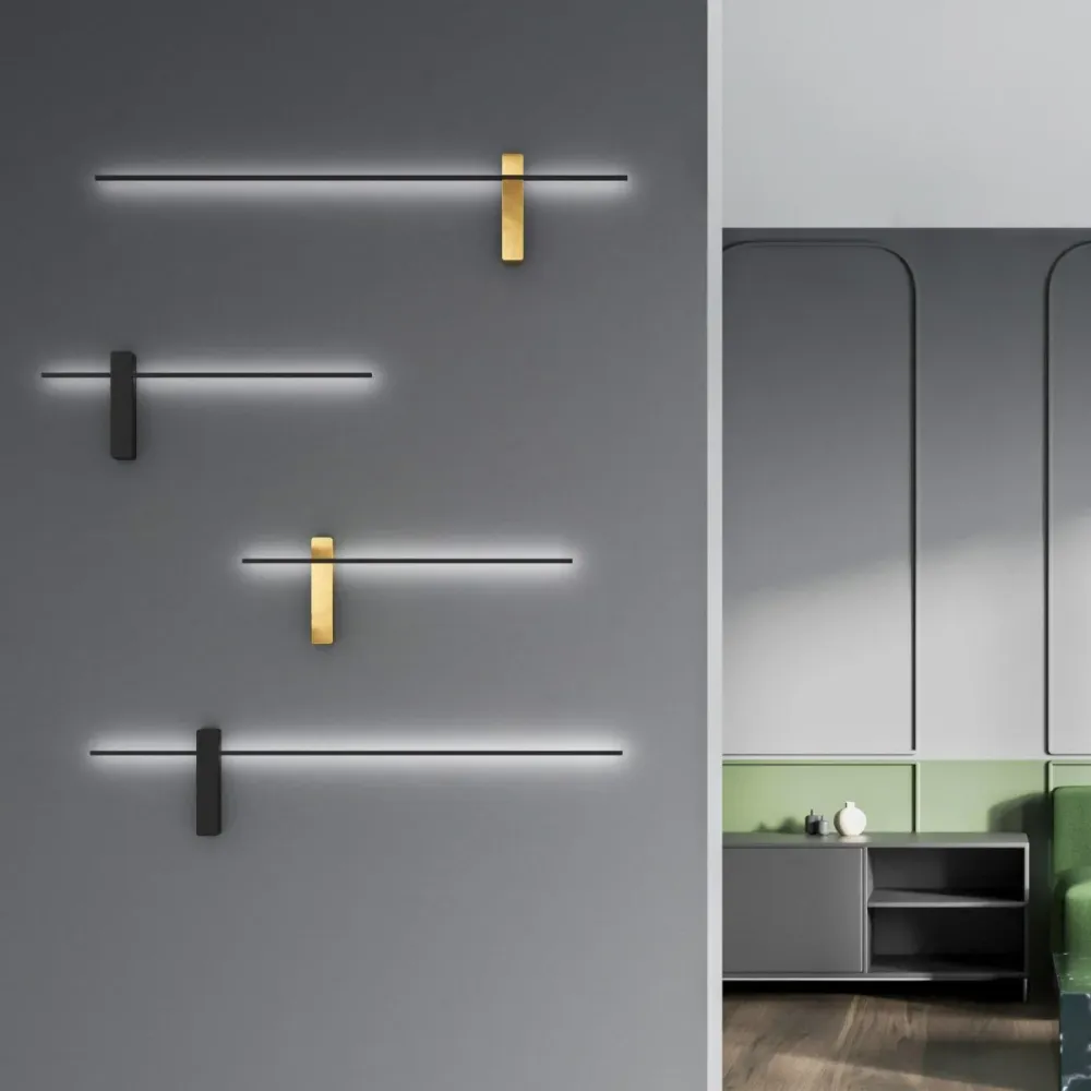 Applique murale Orlicki Design Bene 1L LED, largeur 62-100 cm Black