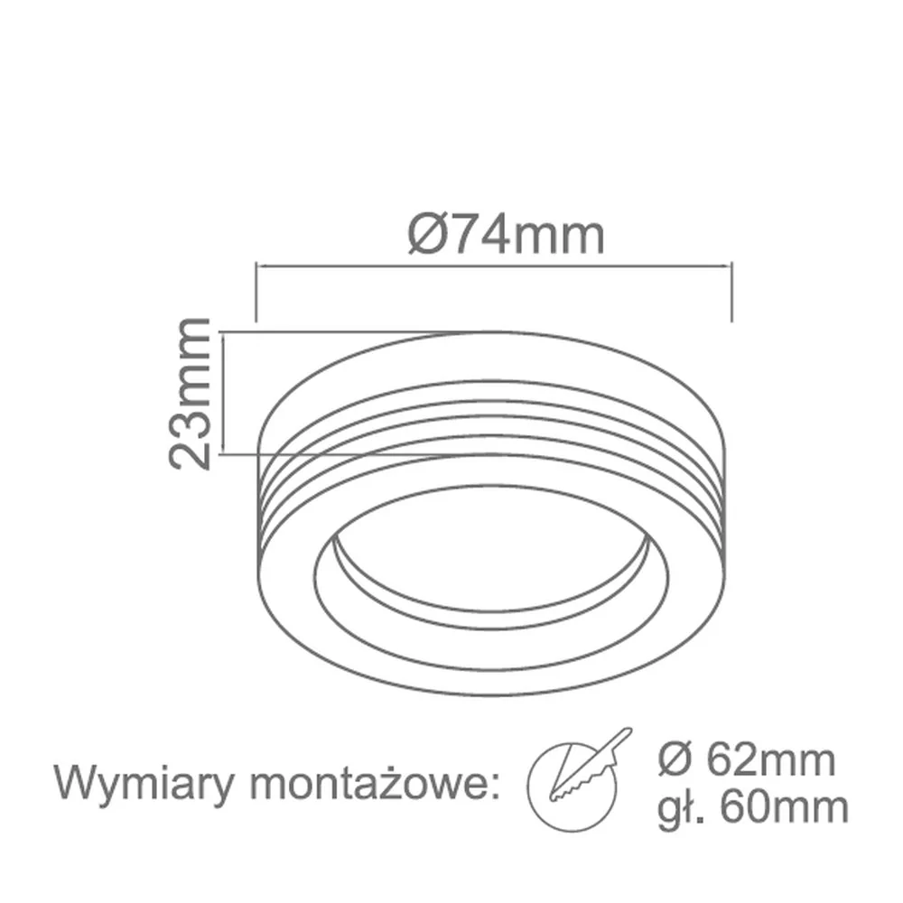 Spot encastré Orlicki Design Tito 1L GU10 D 7,4 cm