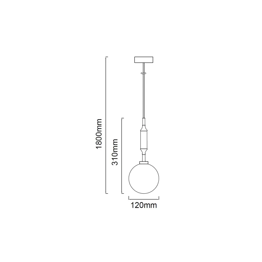 Suspension Orlicki Design Ero 1L G9 D 12cm Chrome