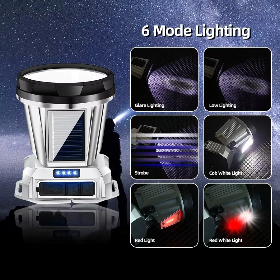 Phare LED Rechargeable à Induction & Solaire – Ultra Puissant et Étanche Oula Shop