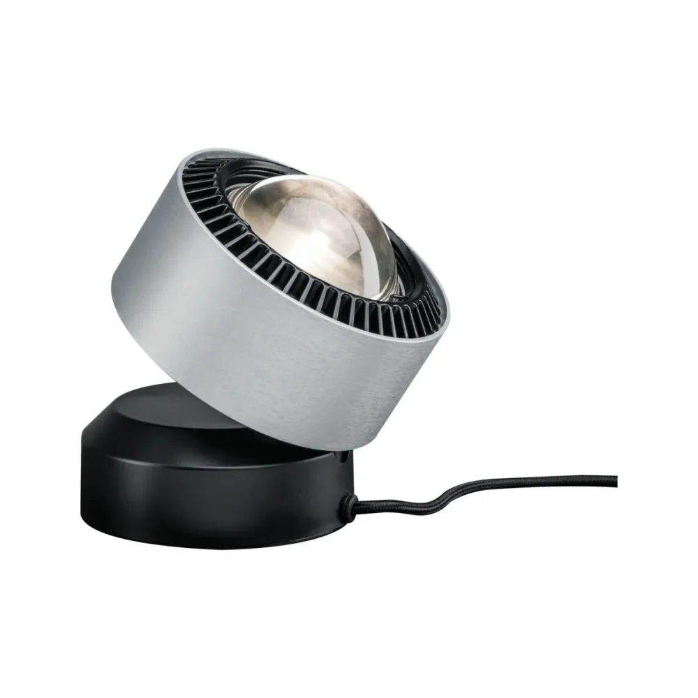 Spot à poser pour tableau LED Aldan 3,5W noir et alu brossé Paulmann