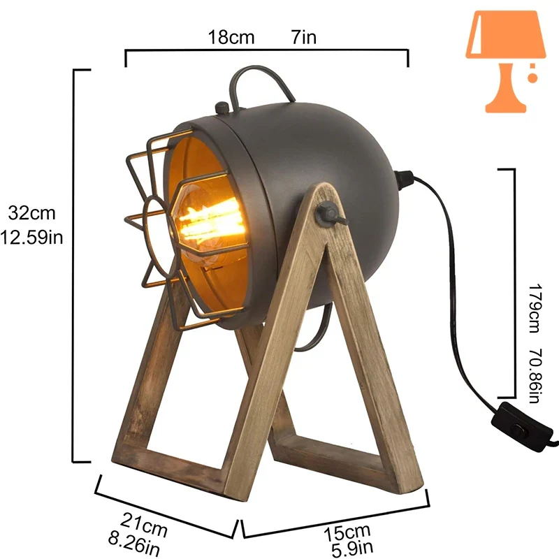 Petite Lampe de Chevet Ancienne