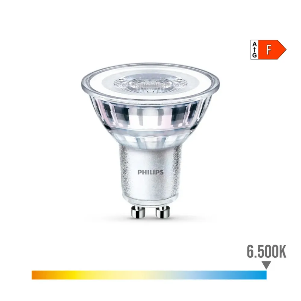 Ampoule LED Dichroïque Philips F 4,6 W 50 W GU10 390 lm 5 x 5,4 cm (6500 K)