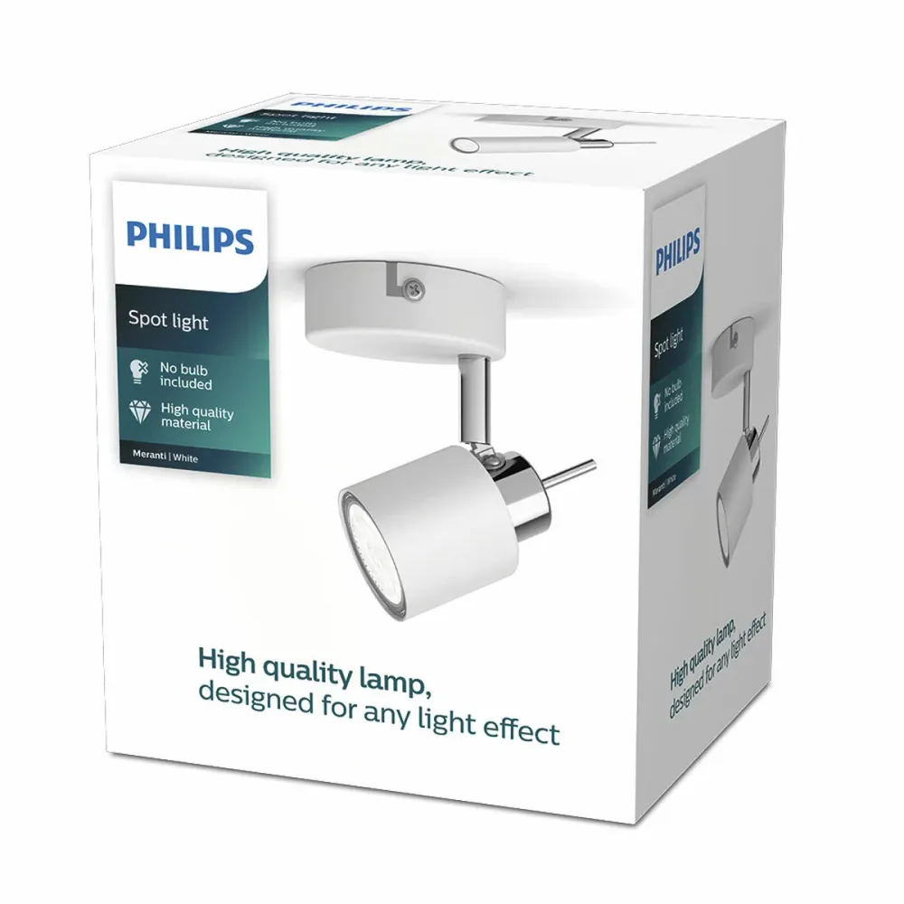 Lumière Philips meranti Blanc GU10 8 x 15,5 x 8 cm