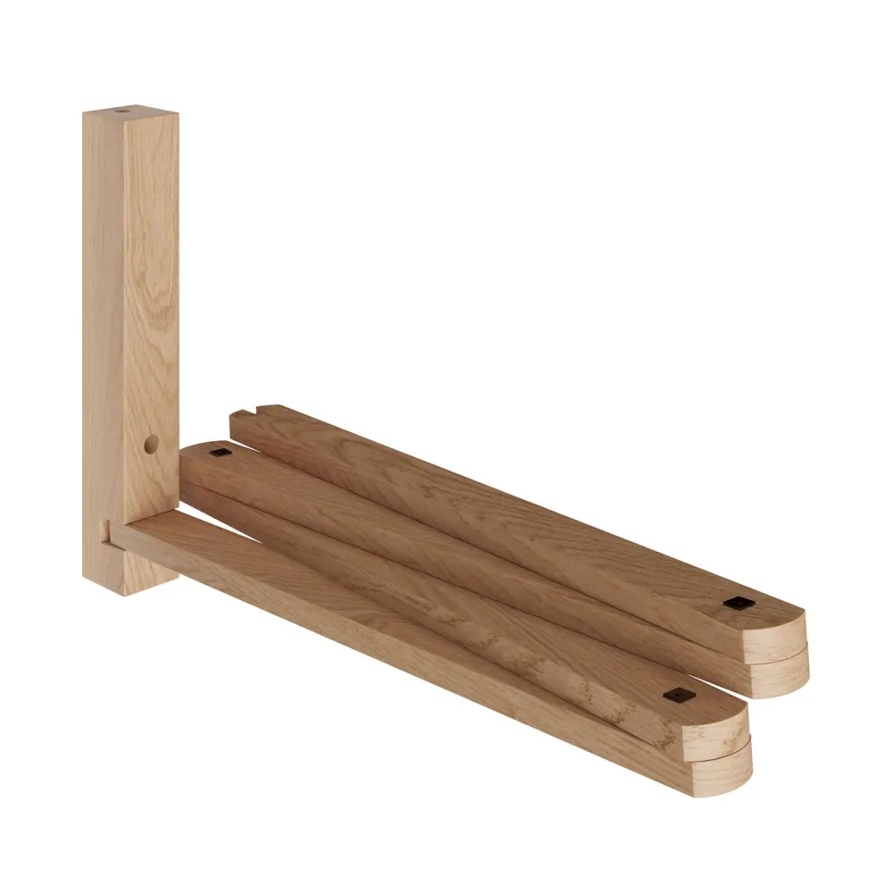 Pinocchio XL, support mural réglable en bois pour lampes murales