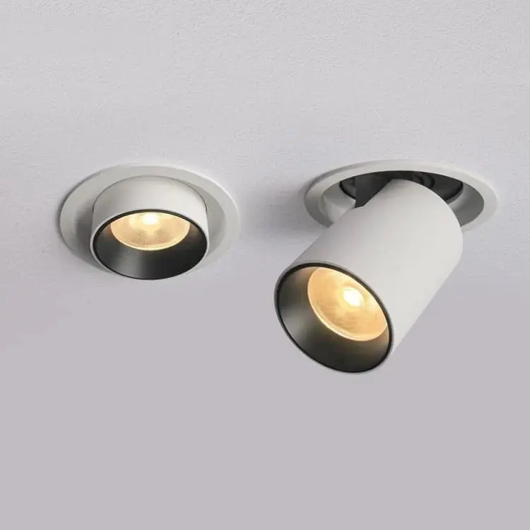 Place en retrait blanc | LED DELUXE | Ø 76 mm extensible