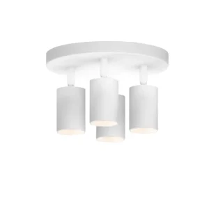 Plafonnier blanc | 4 | Endroit LED | Round | Réglable