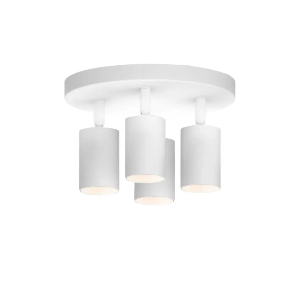 Plafonnier blanc | 4 | Endroit LED | Round | Réglable