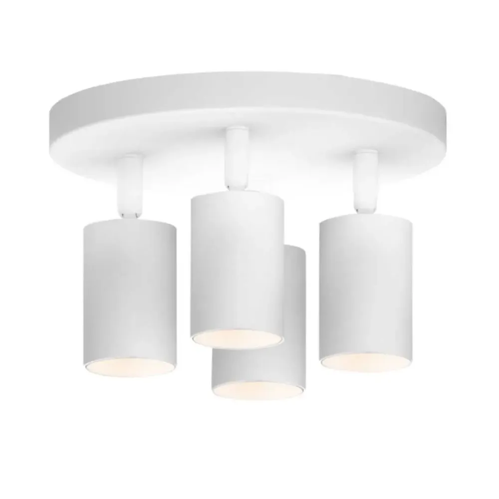 Plafonnier blanc | 4 | Endroit LED | Round | Réglable