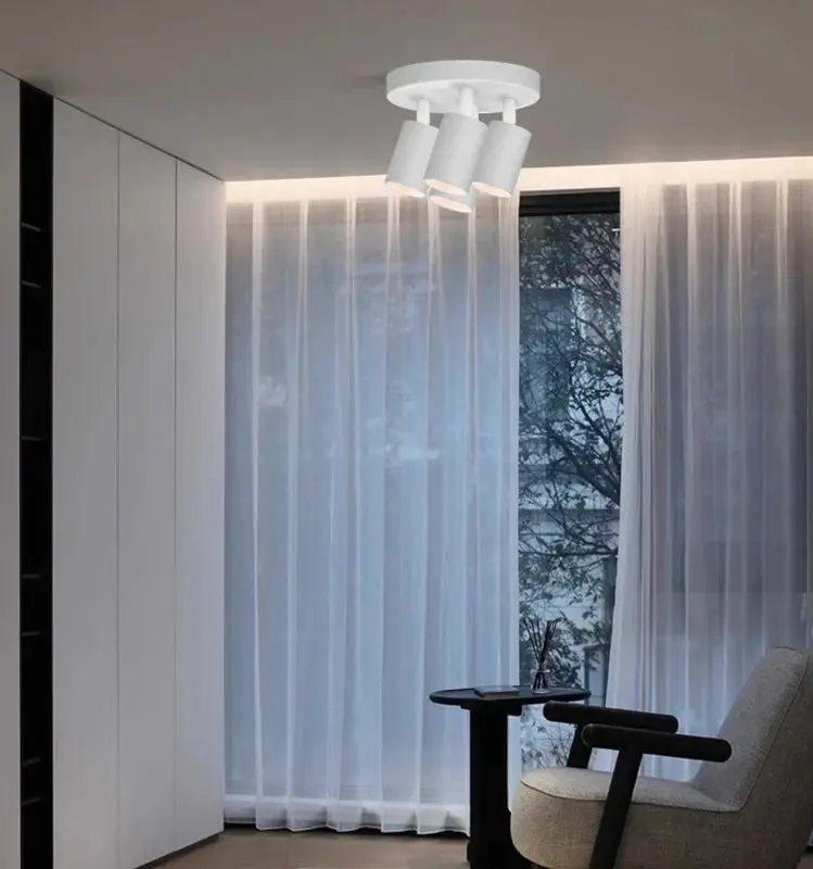 Plafonnier blanc | 4 | Endroit LED | Round | Réglable