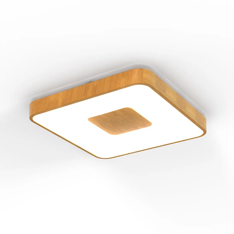 Plafonnier COIN MM carré aspect bois Mantra 7921