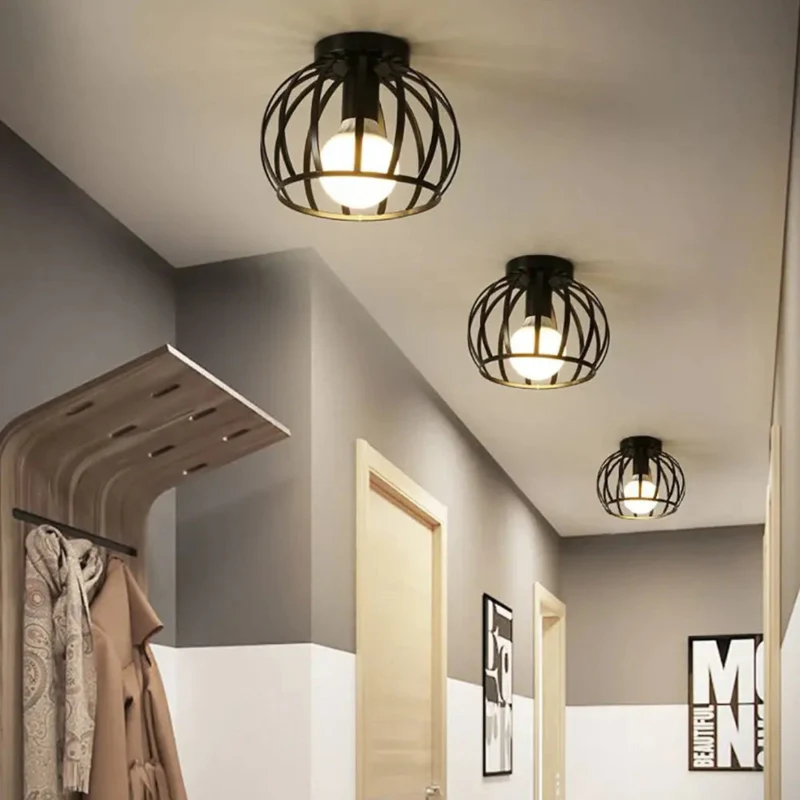 Plafonnier LED rond intérieur en métal
